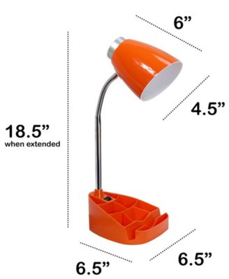 18.5" Flexible Gooseneck Organizer Desk Lamp