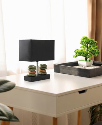 14" Contemporary Tranquil Stone Table Lamp