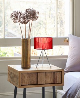 19.69" Contemporary Brushed Nickel Pedestal Table Lamp