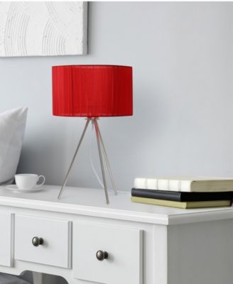 19.69" Contemporary Brushed Nickel Pedestal Table Lamp