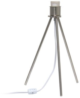 19.69" Contemporary Brushed Nickel Pedestal Table Lamp