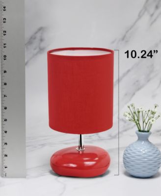 10.24" Traditional Mini Round Rock Table Lamp 2 Pack Set