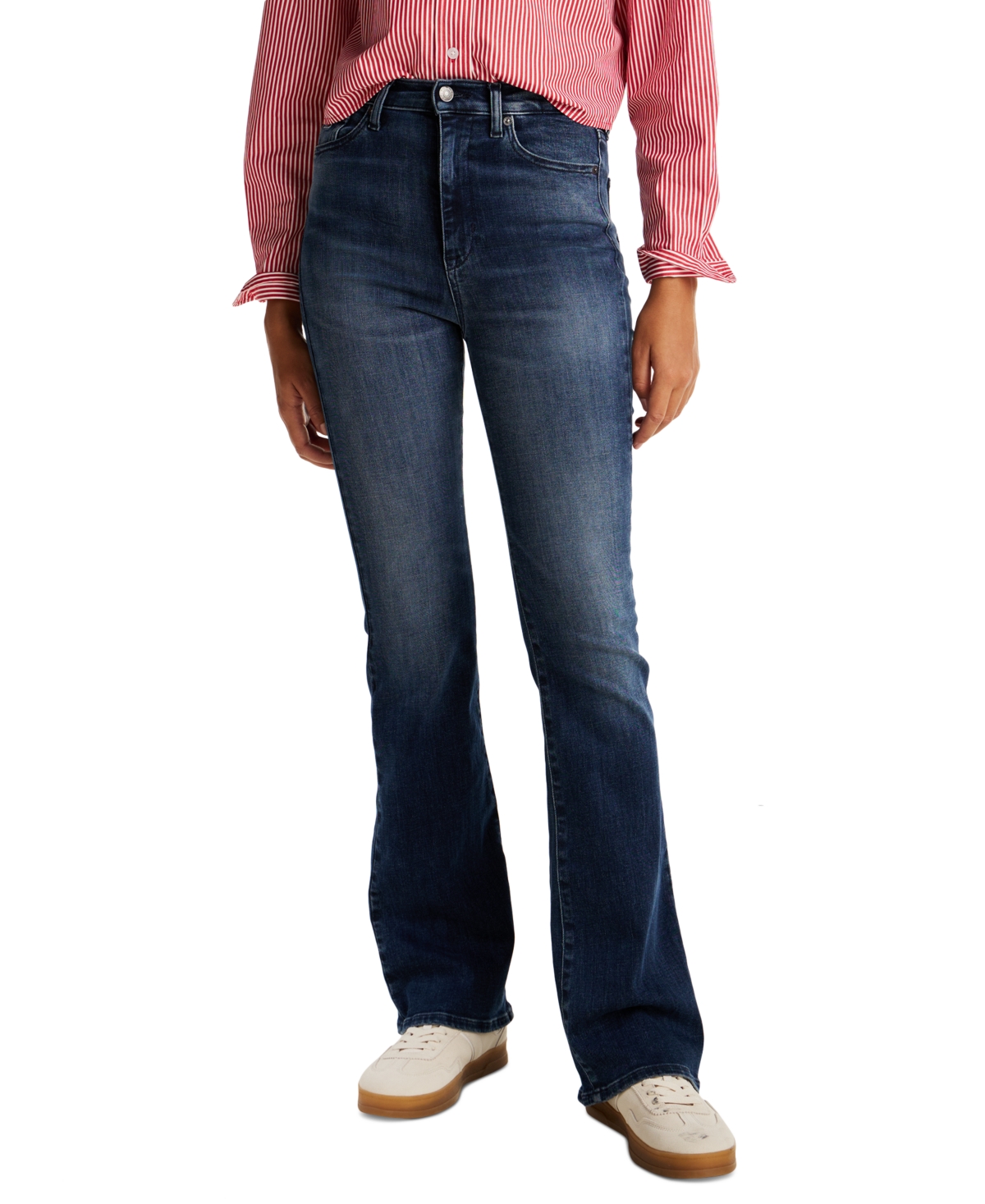 Women's Sylvia High-Rise Flare Jeans - DENIM BLUE BLACK
