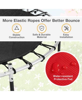 55'' Recreational Trampoline for Kids Toddler Trampoline w/ Enclosure Net