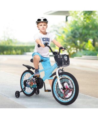 16/18 Inch Kids Bike with Adjustable Handlebar and Saddle for 4-8 Years Old