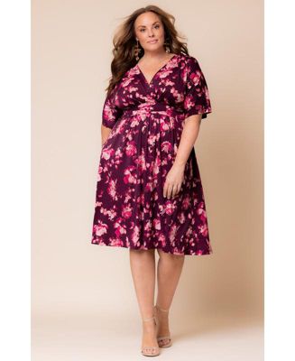 Plus Size Gia A-Line Midi Dress with Pockets