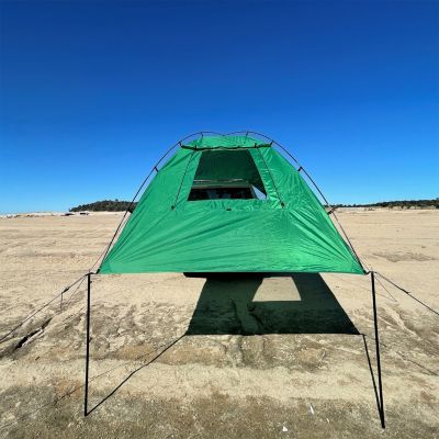 Outdoor Shade Camping Awning for SUV Sport Vehicle & Carry Bag, Green