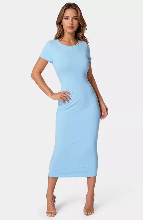 women's rib maxi t-shirt dress