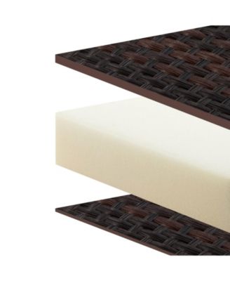 3 Piece Patio Gliding Set with Tempered Glass Coffee Table All Weather