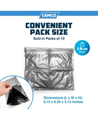 41548 10 Pack of Leak Proof Double Lined Camping Toilet Waste Bags, Black