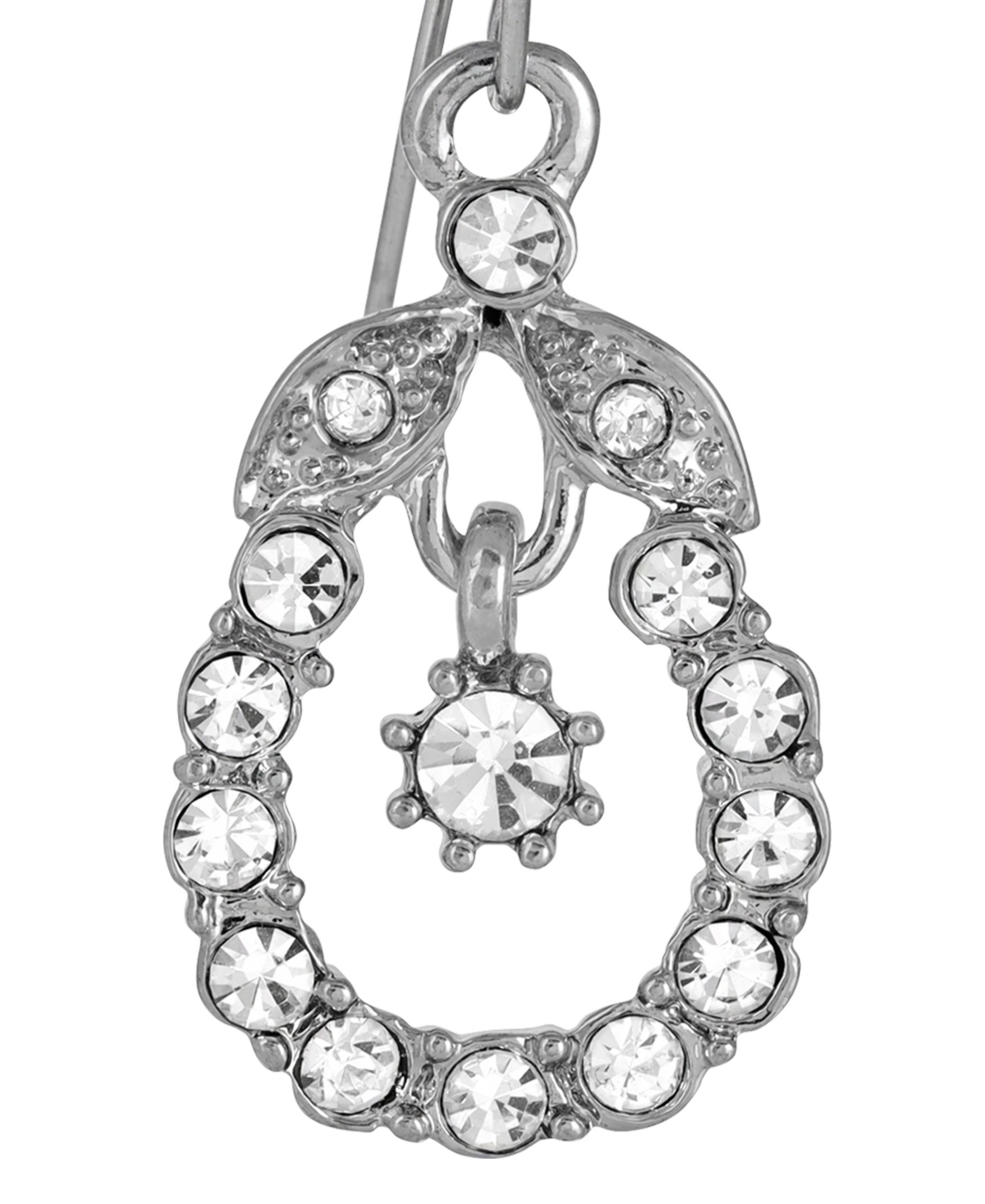 2028 CRYSTAL CAGED DROP EARRINGS 