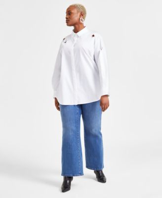 Plus Size Star Cutout Shirt Bootcut Jeans Exclusively At Macys