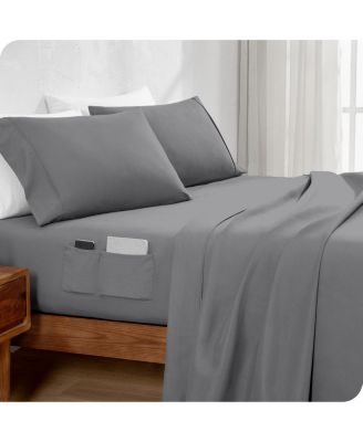 Double Brushed Dual Pocket Fitted Sheet Twin