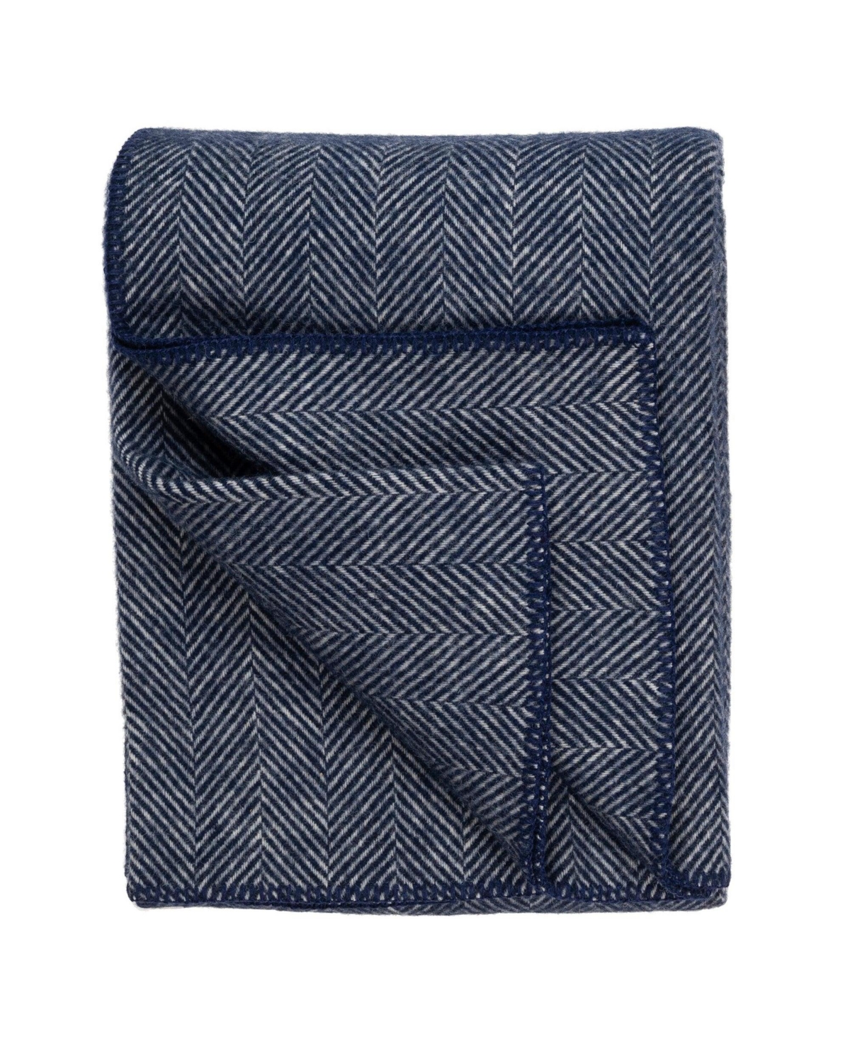 Prince Of Scots Highland Tweeds Big Throw, 59" X 80" In Navy White