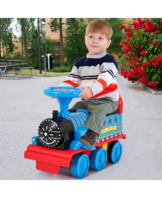 6V Electric Kids Ride On Car Toy Train with 16 Pieces Tracks