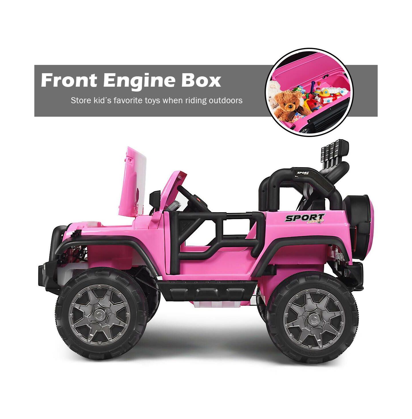 Детская игрушка HONGGE 12V 2-Seater Ride-On Truck with Remote Control, Up to 2 Riders, Ages 3+ — фото 8
