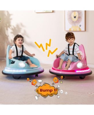12V Kids Ride On Bumper Car with Remote Control and Dual Joysticks