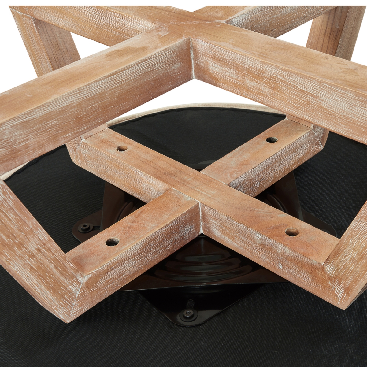 Streamdale Furniture Swivel chair with cross-shaped wooden base, Lounge chair with solid wood legs, 360freely Swivel chair, Classic linen Fabric for l