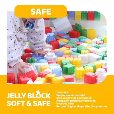 Kproduct4u Curious BPA-free Non-Toxic, Jelly Like Block Building Set for , 20 pieces