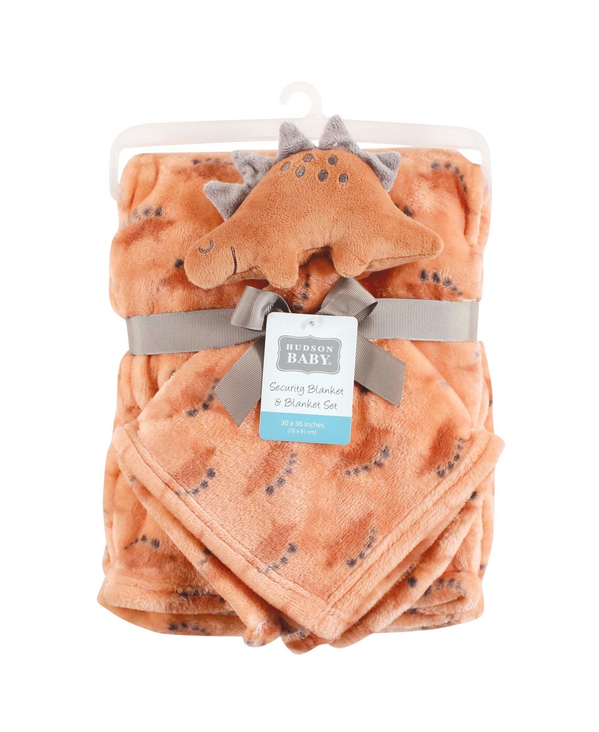 Hudson Baby Infant Boy Plush Blanket with Security Blanket, One Size - Stegosaurus