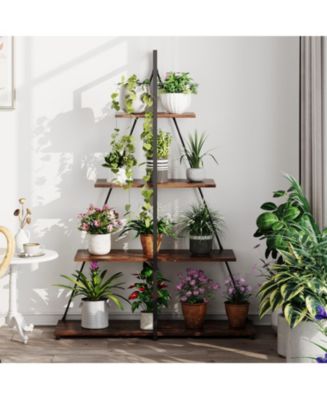gaomon Bookcase, 4-Tier Ladder Bookshelf, A-Shaped Ladder Shelf Display ...