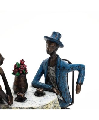 Modern Brown Polyresin Couple Date Night Tabletop Home Decor