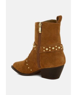 Rodeo Studded Suede Ankle Boots