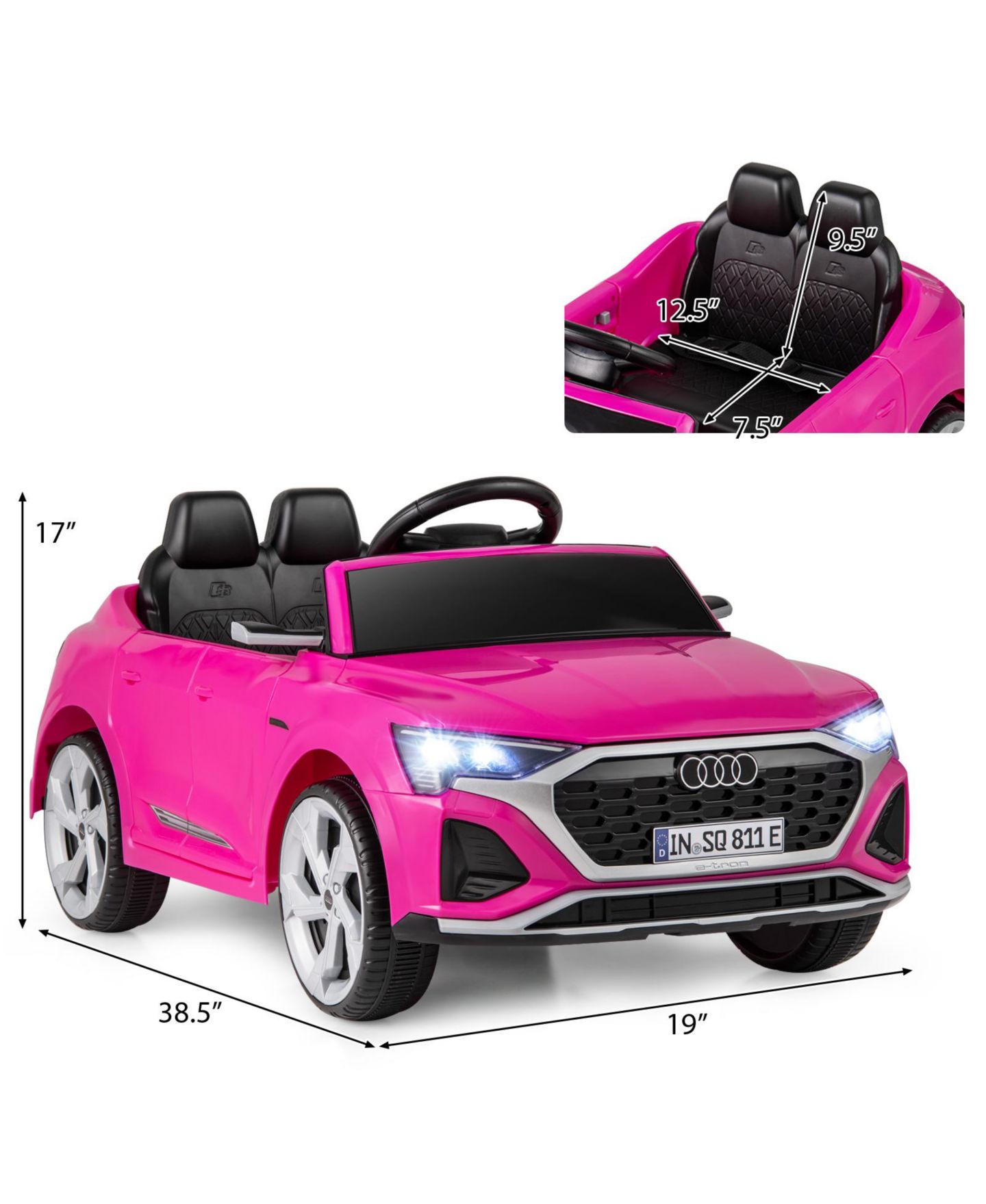 Детская игрушка HONGGE 12V Kids Ride-On Car Licensed Audi SQ8 with Remote Control, 3 Speeds — фото 4