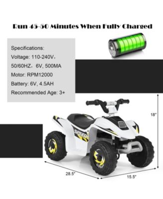 6V Kids Electric ATV 4 Wheels Ride-On Toy
