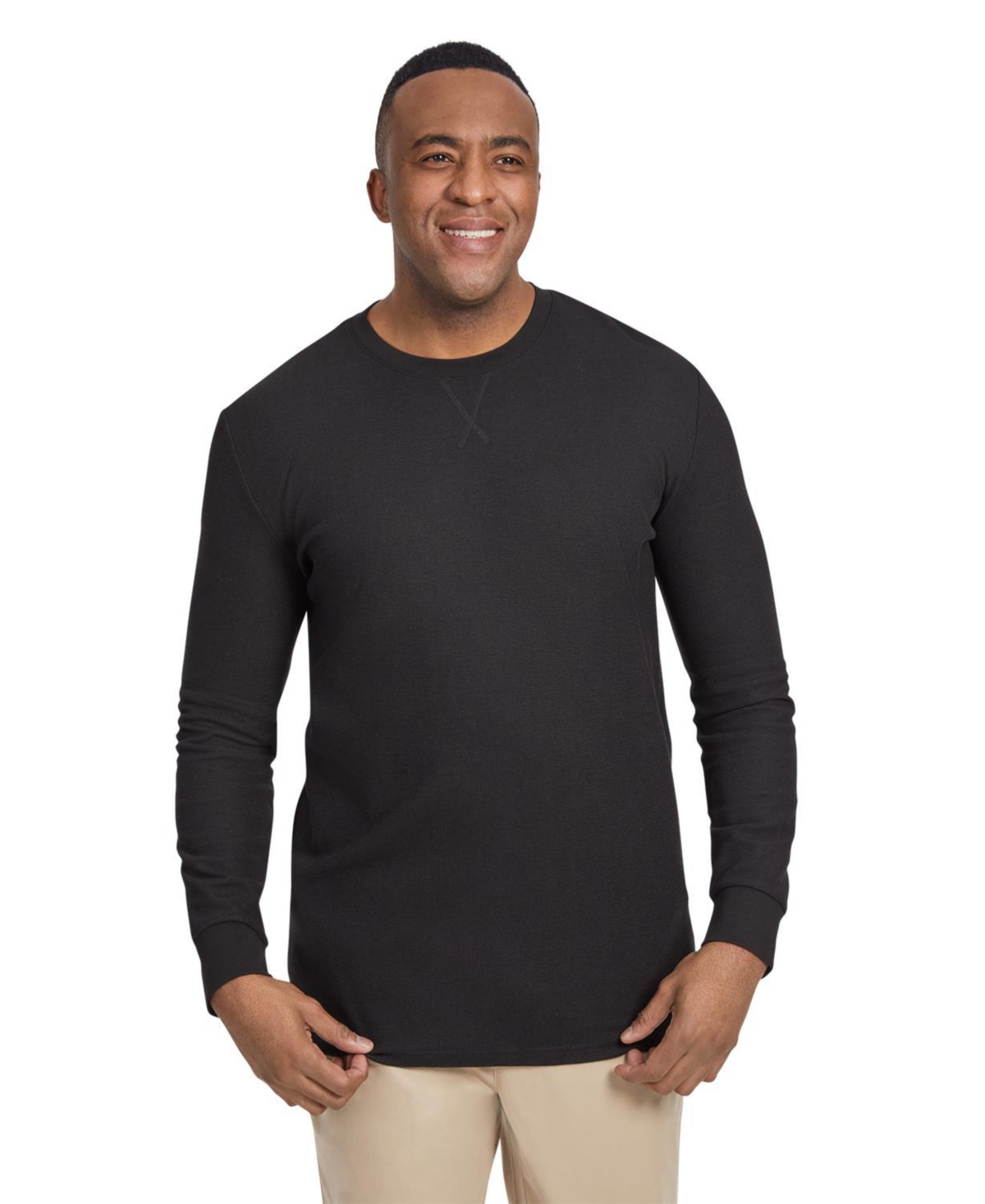 Men's Regal Waffle Long Sleeve Top - Dark blue