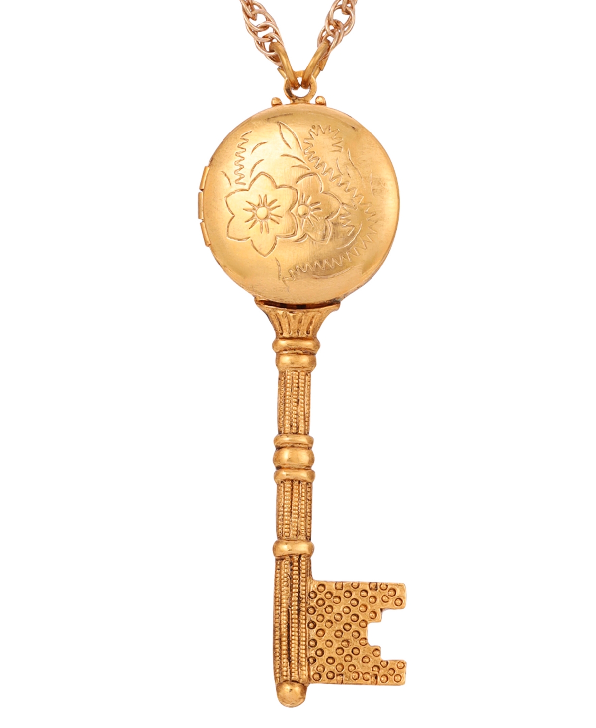 2028 Key Locket Pendant Necklace In Yellow