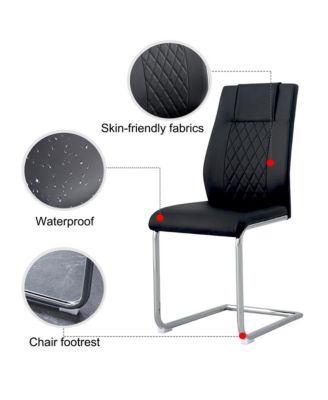 Streamdale Modern Faux Leather Dining Chairs (Set of 8)