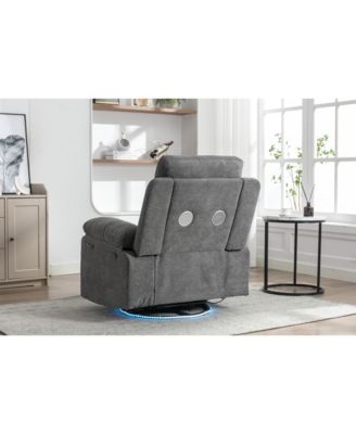 Power Reclining Glider with Speaker, Lights, and Storage