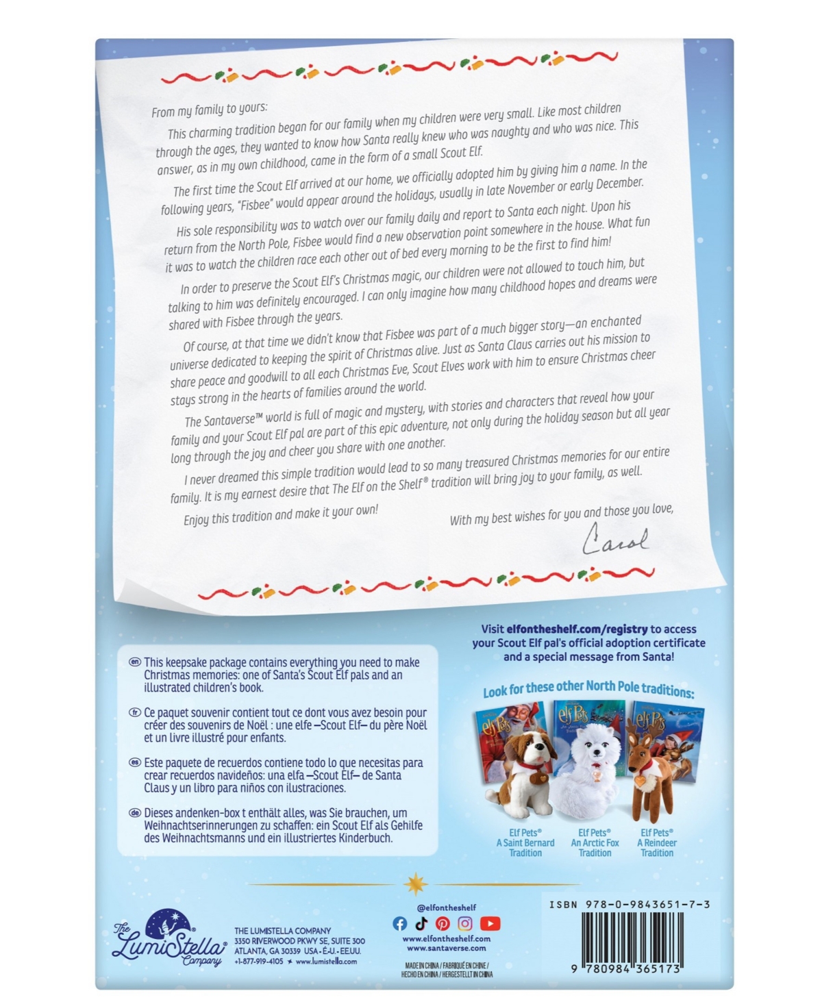 Elf on the Shelf A Christmas Tradition Girl Toy