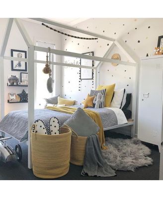 Large Decorative Cotton Rope Basket &amp;#x2013; Soft Woven Storage Bin for Nursery, Bedroom, or Laundry Room