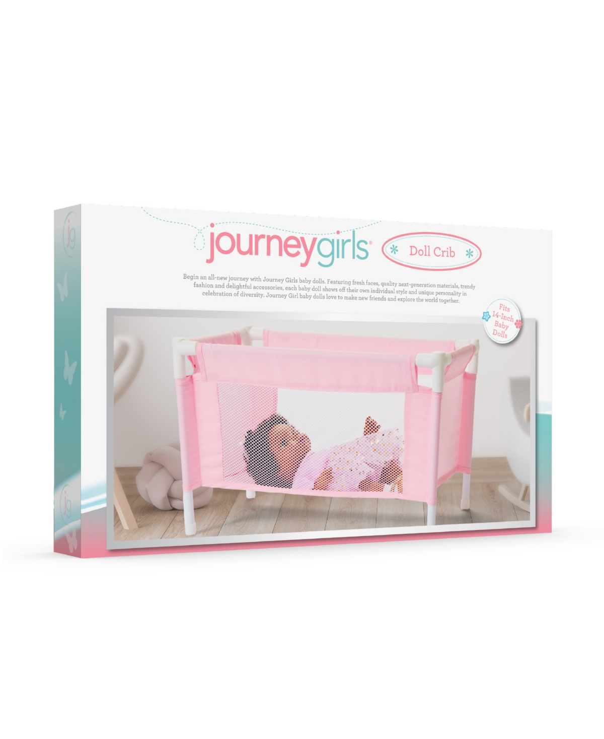 Journey Girls Doll Crib Baby Doll Accessory, Created For Macy's In Light,pastel Pink
