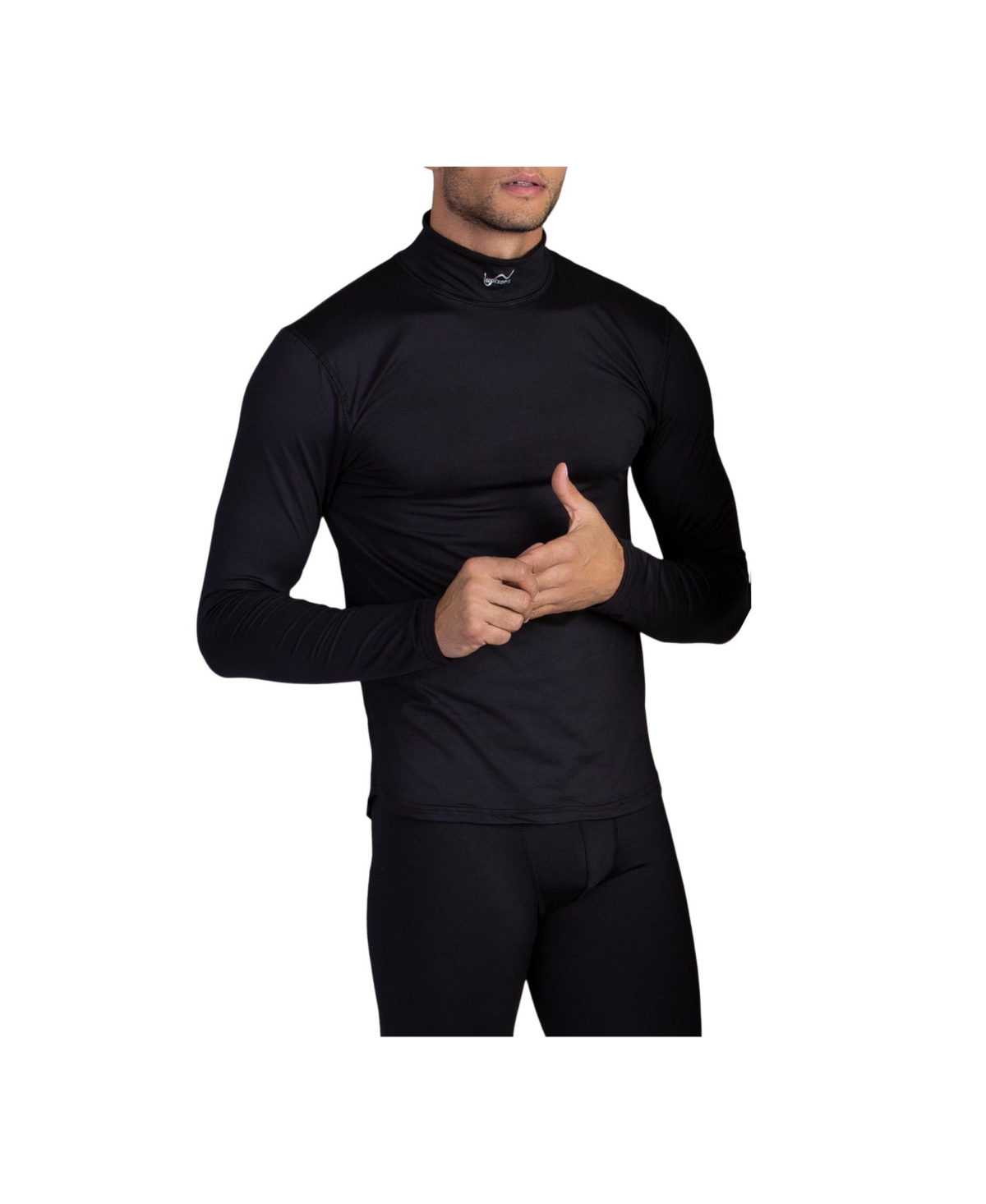 Men's Performance Long Sleeve Thermal Mock - Black