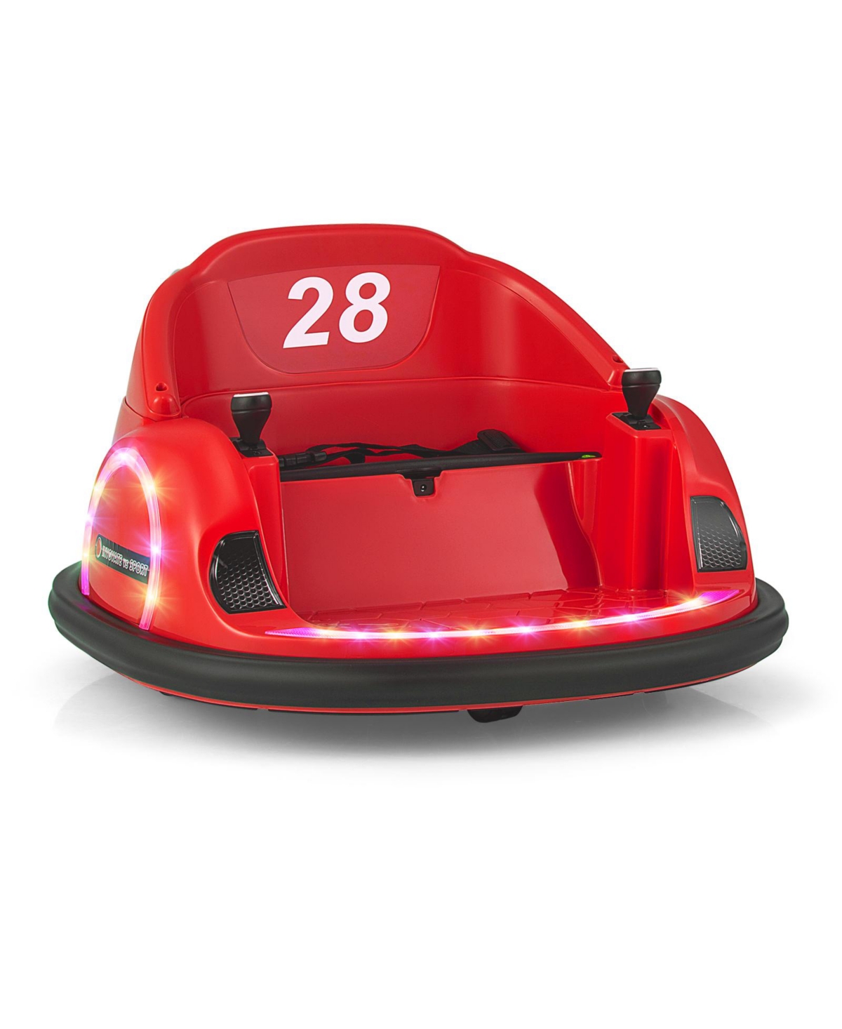 Hongge 12V 360° Ride on Bumper Car for Toddlers with Remote Control - Red