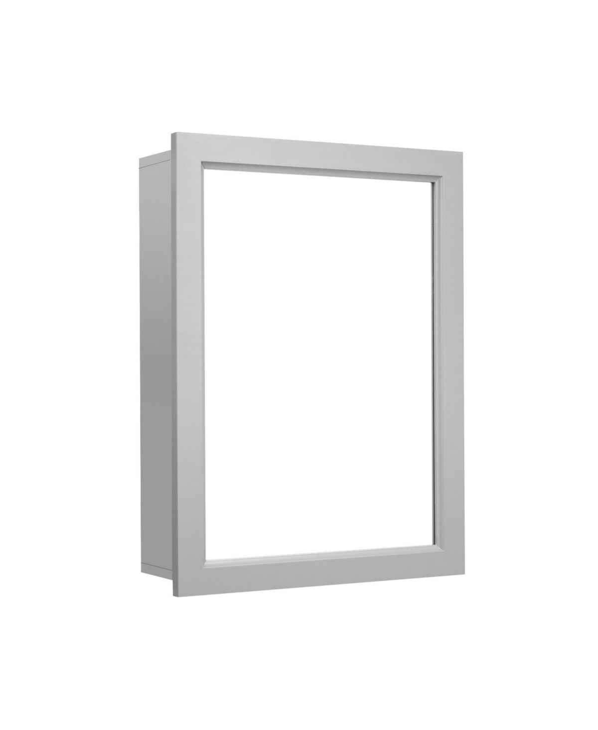 Wall-Mounted Mirrored Medicine Cabinet-Gray - Grey