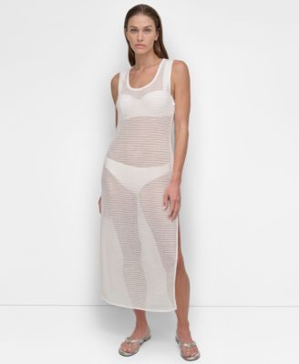 Women's Mesh Maxi Dress Swim Cover-Up 