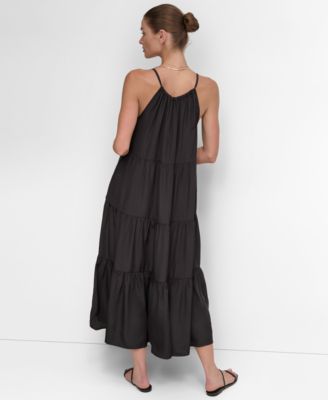 Women's Tiered Maxi Dress Swim Cover-Up