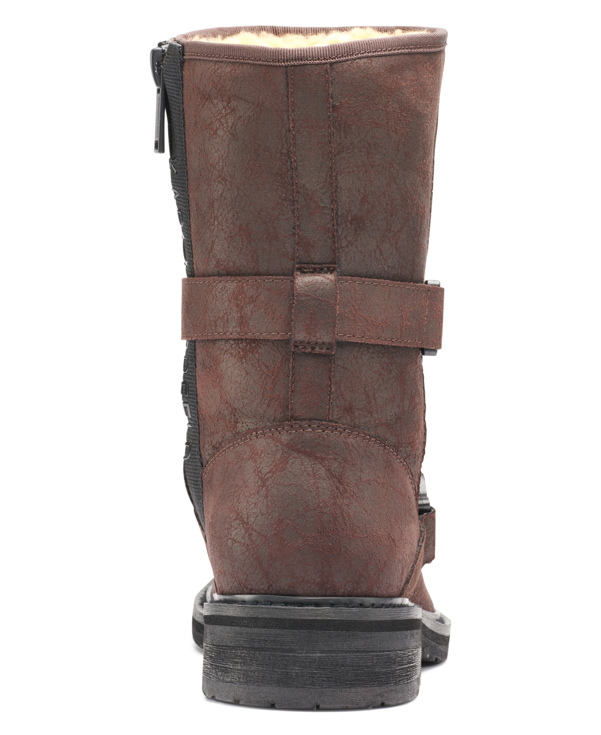 Karl Lagerfeld Men's Double Buckle Tire Tread Sole Boot