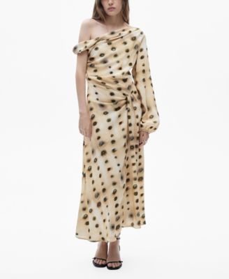 Women's Polka-Dot Asymmetrical Dress