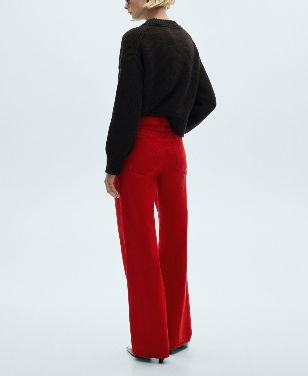 Mango Women's High Waist Straight Jeans