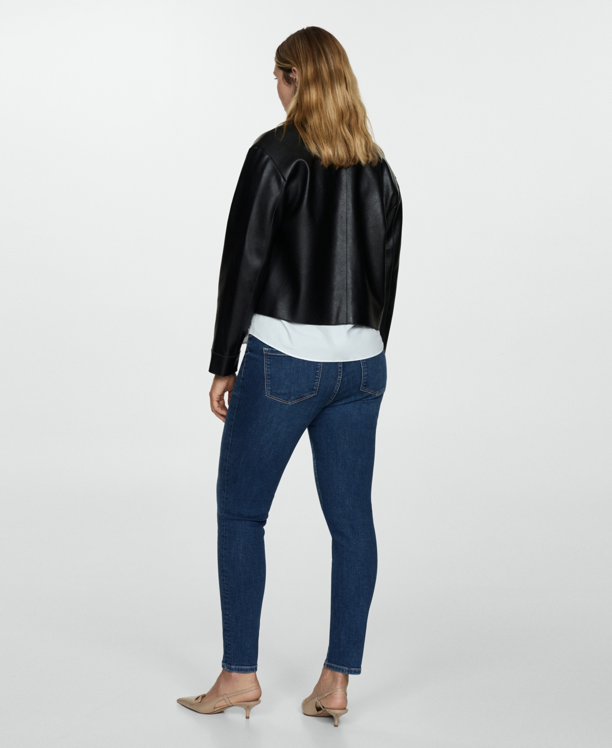Mango Women's Maternity Skinny Jeans In Dark Blue