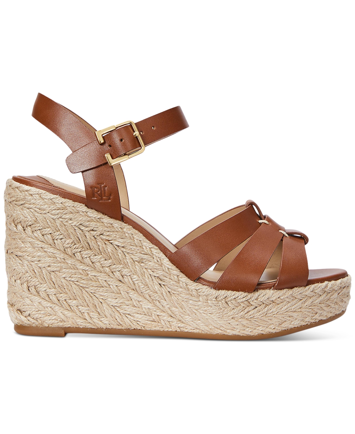 Ralph Lauren Soffia Platform Espadrillas In Lauren Tan
