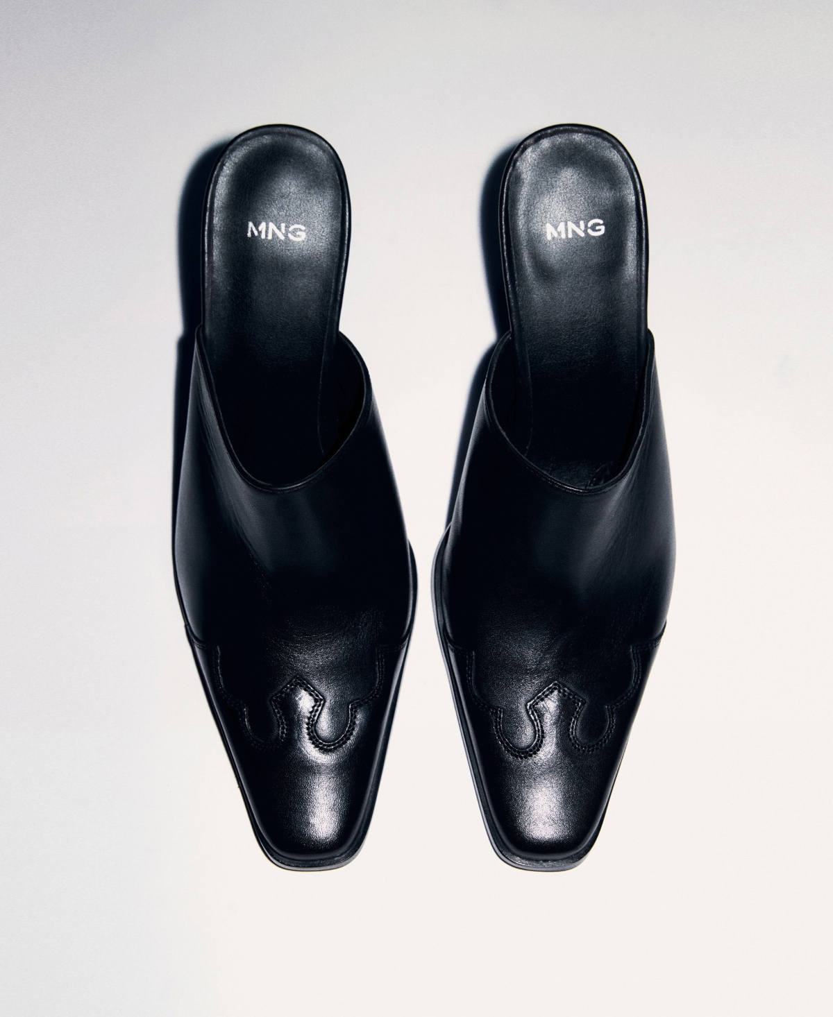Mango Women's Pointed-Toe Leather Slingback Shoes