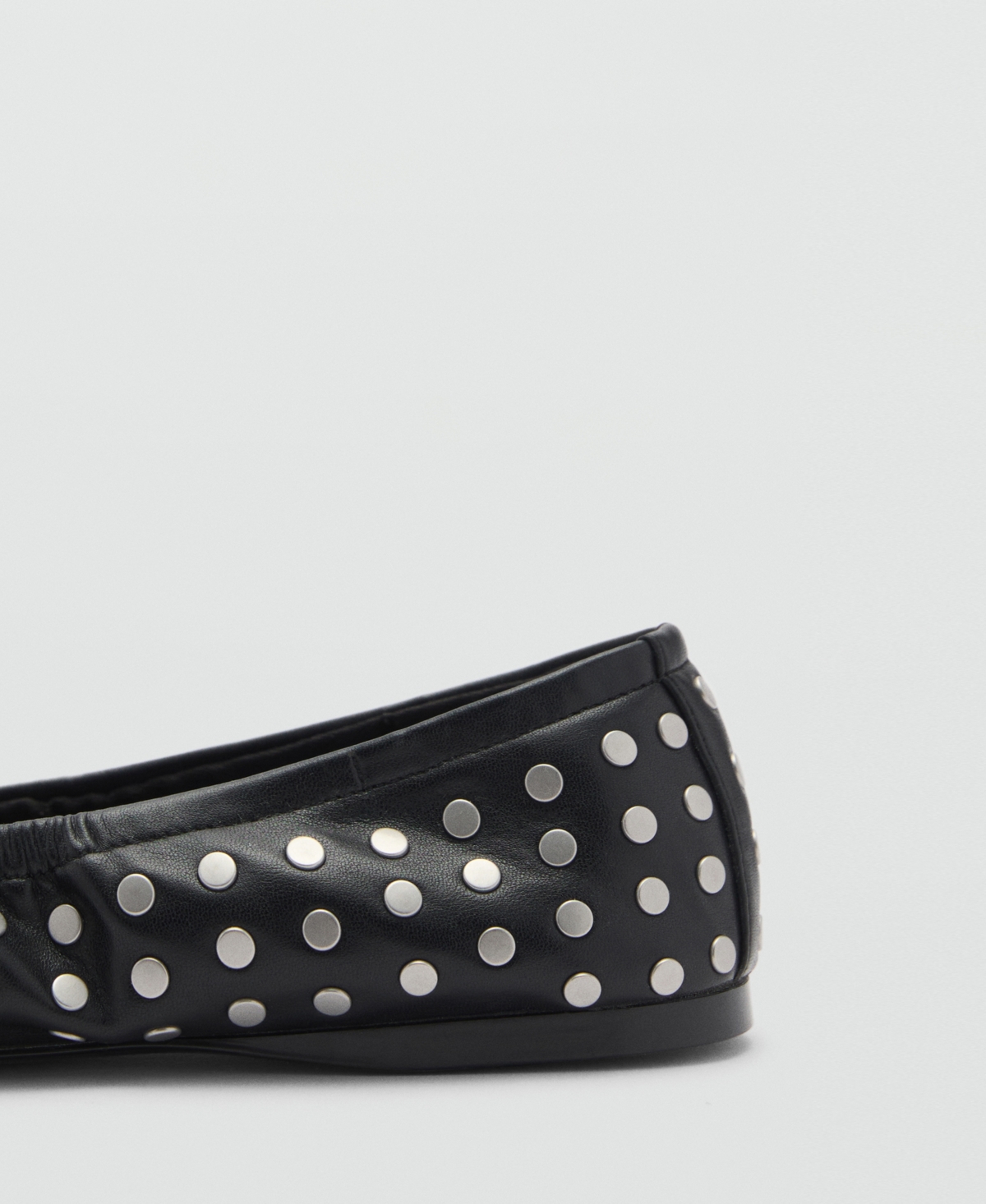 Mango Women's Studded Bow Ballerina Shoes