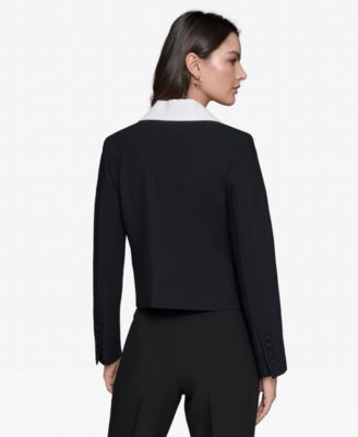 Women's Colorblocked Lapel Blazer