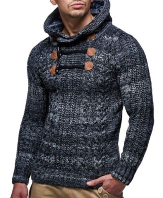 Лейф Нельсон Leif Nelson Мужской вязаный пуловер с длинными рукавами и приталенной толстовкой базовая зимняя толстовка-свитер для мужчин 13990₽